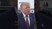 'N&atilde;o vou me envolver', diz Trump ao responder se concordava sobre Fl&aacute;vio ser 'presidente' #shorts