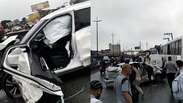 Motorista de &ocirc;nibus sofre infarto no volante e causa engavetamento com mais de 20 ve&iacute;culos no RJ