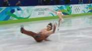 Russo leva tombo em prova da patinação artística