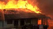 Veja imagens impressionantes de incêndio em favela de SP