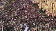 Multidão participa de nono dia de protestos no Egito