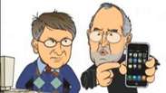 Animação brinca com a rivalidade de Steve Jobs e Bill Gates