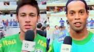 Ronaldinho e Neymar convocam torcida para jogo da Seleção