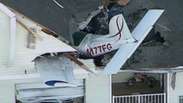 EUA: avião cai sobre prédio de três andares na Virgínia