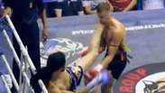 Lutador acerta "chute destruidor" e desmaia oponente