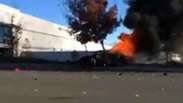 Vídeo mostra carro de Paul Walker em chamas