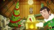Jogadores da Juventus desejam Feliz Natal em desenho animado