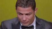 Veja choro de Cristiano Ronaldo ao ser eleito melhor do mundo