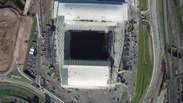 Corinthians divulga imagens aéreas do treino na Arena