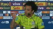 Marcelo se irrita com pergunta sobre nível da Seleção; veja