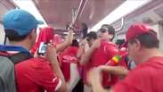 Chilenos fazem festa no metrô a caminho do Maracanã; veja 