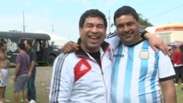 Argentino reencontra amigo de infância em acampamento no RS