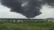 Fumaça densa é vista em região onde avião caiu na Ucrânia