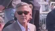 George Clooney desembarca em Veneza para seu casamento