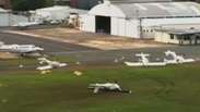 Tempestade de granizo vira aviões e gera caos na Austrália
