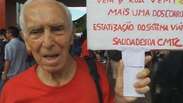 Aposentado de 87 anos é “arroz de festa” de protesto