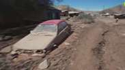 Inundações em pleno deserto criam cenário desolador no Chile