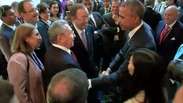 Acaba cúpula marcada por reunião histórica de Obama e Castro
