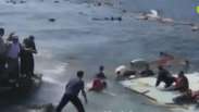 Vídeo mostra desespero após novo naufrágio no Mediterrâneo