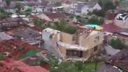 Vídeo amador mostra estragos em Xanxerê após tornado