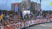 Raúl Castro e Nicolás Maduro lideram celebração do 1º de Maio