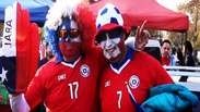 Viva Chile! Torcida se fantasia e celebra vitória da seleção