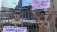 Grupo protesta contra desvios da Petrobras em prostituição