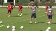 Guardiola dá bronca em Thiago após firula em treino do Bayern