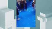 Presos improvisam piscina dentro de cadeia pública do Paraná