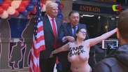 Ativista invade inauguração de estátua de cera de Trump