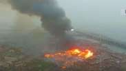 Incêndio destrói dezenas de casas na Nigéria