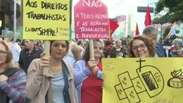 Manifestantes bloqueiam ruas de SP contra reformas do governo Temer