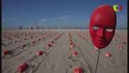 Copacabana amanhece cheia de máscaras por renúncia de Temer