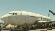 Avião alemão sequestrado há 40 anos é desmontado no Brasil