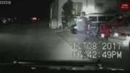Suspeito escapa em carro em meio a chuva de tiros da polícia nos EUA; veja