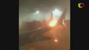Choque entre aviões causa explosão em aeroporto do Canadá