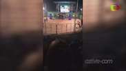 Primeira-dama de Mamborê é atacada por toro na abertura da 35ª Expomam; vídeo