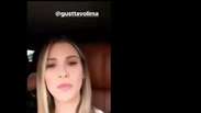 Andressa Suita canta música de Gusttavo Lima em vídeo e brinca: 'Marido correu'