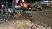 Motociclista sofre fratura exposta em acidente envolvendo carro da Prefeitura