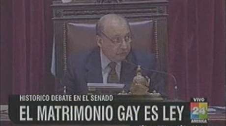 Momento histórico de la votación por la ley de matrimonio igualitario