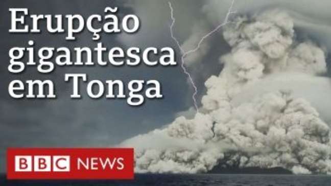 As impressionantes imagens da erupção de vulcão em Tonga