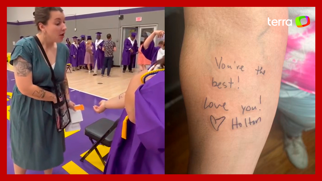Professora se emociona com tatuagem feita por aluna em sua homenagem