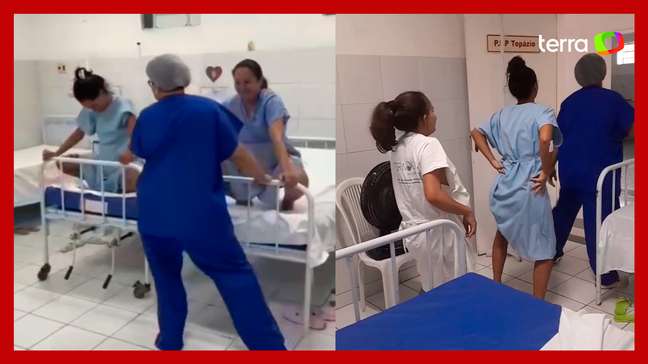Técnica de enfermagem anima gestantes com dança antes do parto , em Juazeiro do Norte, Ceará