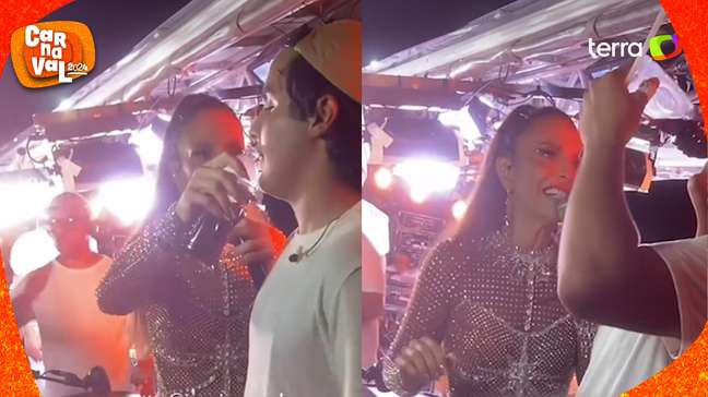 Ivete Sangalo hidrata o filho durante show e ganha elogios: 'Mãe é mãe'