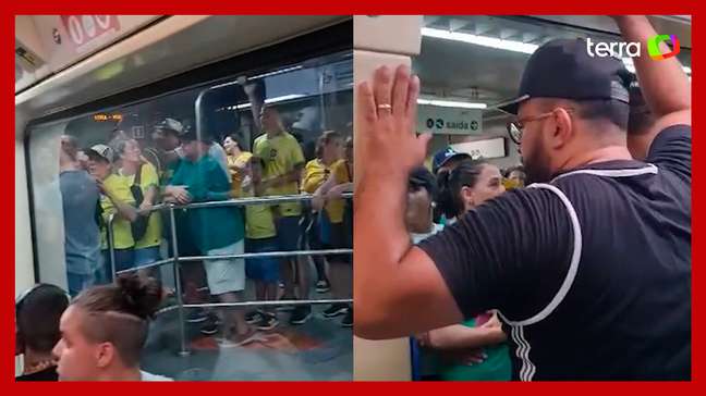 Torcedores do Corinthians impedem bolsonaristas de entrarem em metrô