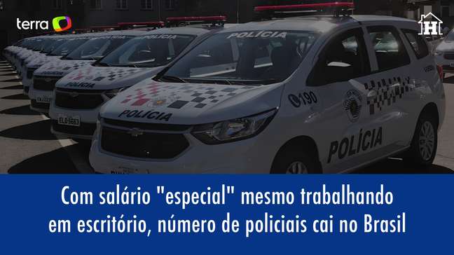 Com salário 'especial' mesmo trabalhando em escritório, número de policiais cai no Brasil