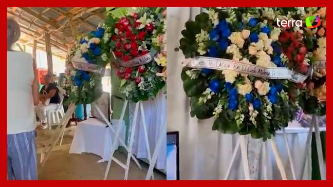 Coroa de flores 'se mexe' e assusta pessoasapp betnacionalvelório na República Dominicana
