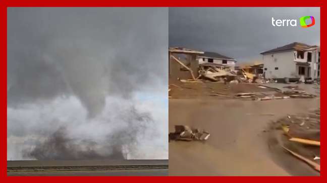 Tornado gigante atinge cidade nos EUA e deixa casas destruídas