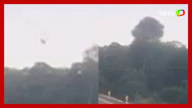 Vídeo mostra momento da queda de avião em Mato Grosso; duas pessoas morreram