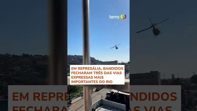 Operação da PM deixa mortos no Rio; em represália, tráfico fecha vias expressas #shorts